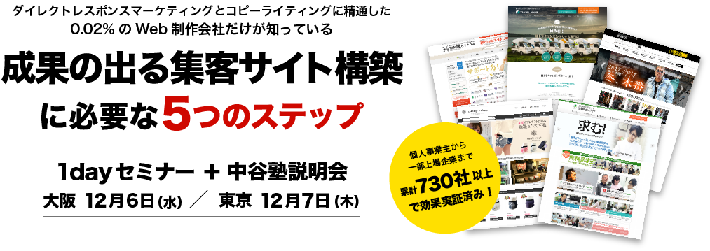 成果の出る集客サイト構築に必要な5つのステップ